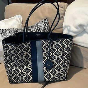 Kate Spade Flower Jacquard Everything Large Tote & Clutch